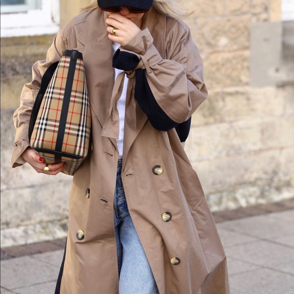Zara Mixed Trench Coat - Picture 2 of 9
